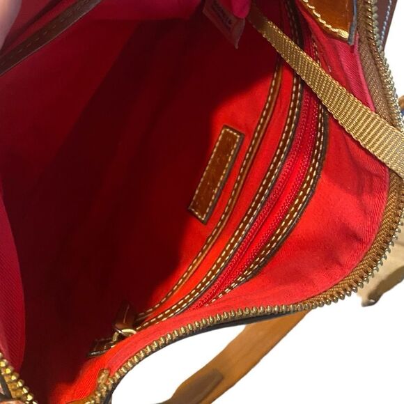 Dooney & Bourke Brown Pebble Adjustable Straps Gold Accents Leather Crossbody - Picture 10 of 11